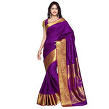 Varkala Silk Sarees Women's Art Silk Kanchipuram Saree(JP7106PV_Purple)
