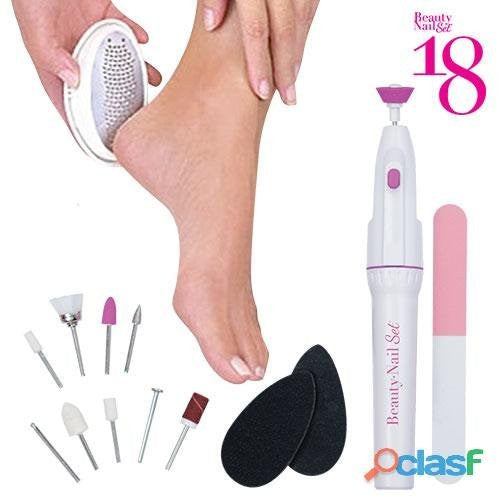 Shopo's 18pcs/set Handheld Pedi Mate Manicure Pedicure Foot Care Tool