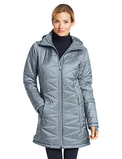 Columbia Women's Mighty Lite Hooded Jacket, Tradewinds Grey, Medium