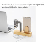 Apple Watch Stand, [UniqueKay] 2-1 Premium Aluminum Charging Dock Station Stand Holder for Apple Watch Series 1 Apple Watch Series 2 & iPhone 7 / 7plus 5/ 5S/ 6/ 6 Plus (Gold)