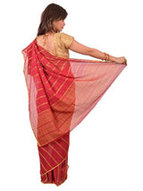 Alankrita Maroon Color Self Design Kanjivaram Chiffon Sari