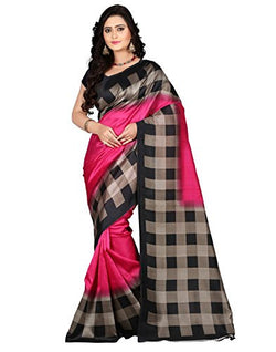e-VASTRAM Womens Art Mysore Printed Silk(NS6C_Pink)