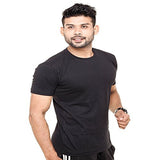 Fleximaa Men's Cotton Round Neck T-Shirt Grey Milange, Black, Shade Green &amp; S... (r-gy-b-sg-sgy-xl)