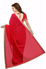 Sky Global Women's Georgette Saree With Unstitched Blouse (MultiColour_Saree_2075)