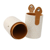 Imported Cosmetics Makeup Brushes Cup Holder Travel Case Brush Organizer - Light Gold