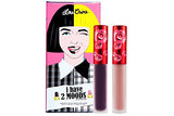 LIME CRIME VELVETINES 2 Moods Duo The Original Liquid Matte Lipstick ~ Made in USA ~ MARSHMALLOW: cotton candy nude AND RAVEN: the darkest color ever made without being black ~ PACK OF 2 PCS X 2.6 ML EACH ~ Certified Cruelty Free &amp; Vegan ~ lip stain