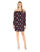 James & Erin Women's Off-The-Shoulder Printed Shift Dress