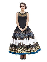 SKY GLOBAL Multi-Color Banglori Silk Printed Semi-Stitched Gown. ( Sky_Gown_1026)