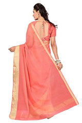 Rani Saahiba Women's Synthetic Saree (SKR1351__Orange_Free Size)