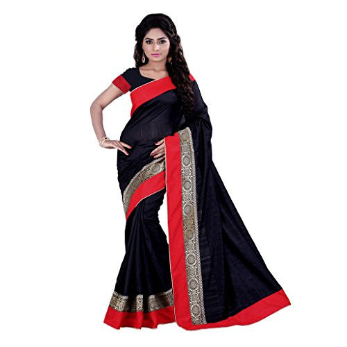 Sarvagny Clothing Black Banarasi Silk Fashion Saree