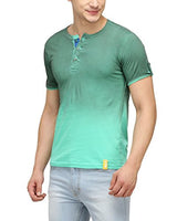 Campus Sutra Men's Cotton T-Shirt (SS16PRM_HNYSPR_M_PLN_BTGSG_S_Bottle Green)