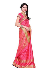 Mimosa Women's Artificial Silk Saree kanchipuram Uppada style, color :Gajjari(3276-2092-SD-GAJJ)