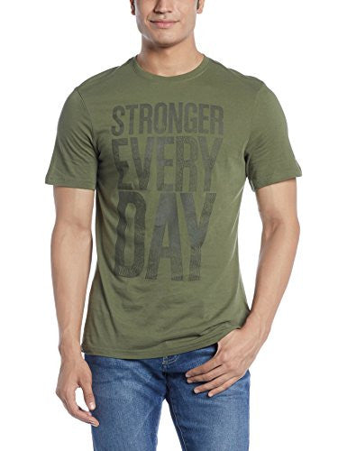 Reebok Men's Round Neck T-Shirt (4057284089951_AY1062_Large_Canopy Green)
