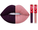 LIME CRIME VELVETINES 2 Moods Duo The Original Liquid Matte Lipstick ~ Made in USA ~ MARSHMALLOW: cotton candy nude AND RAVEN: the darkest color ever made without being black ~ PACK OF 2 PCS X 2.6 ML EACH ~ Certified Cruelty Free &amp; Vegan ~ lip stain