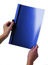 DURABLE Vinyl DuraClip Report Cover with Clip, Letter, Holds 60 Pages, Clear/Dark Blue (221407)