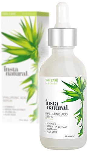 InstaNatural Hyaluronic Acid Serum - Anti Aging Serum for Face - Reduces Wrinkles, Fine Lines & More - For Youthful & Radiant Skin - With Vitamin C Serum and More - 2 OZ