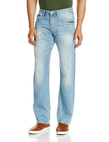 Lee Men's Rider Regular Fit Jeans (8907222004286_LEJN5166_34W x 34L_Heavy Bleached Distressed Cotton Linen)