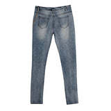 Elevin(TM)Women Hole Ripped Distressed Slim Boyfriend Denim Jeans Pants Trousers (XL)