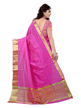 e-VASTRAM Womens Tassar Silk Saree With Zari Blouse(TAP_Pink)