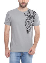 PepperClub Men's Cotton Round Neck Half Sleeve Tshirt - Tiger Print