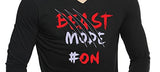 PepperClub Men's V-Neck Full Sleeve Black T-shirt - Beast Mode On-hpvnf-beast-black-m