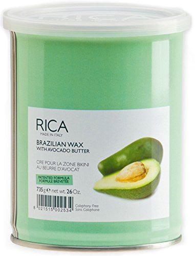 RICA Brazilian Wax with Avocado Butter - Made in Italy - For Bikini & Face Wax (28.2 OZ)