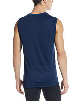 Reebok Men's Round Neck T-Shirt (4057284873932_AY2397_Small_Collegiate Navy and Instinct Blue)