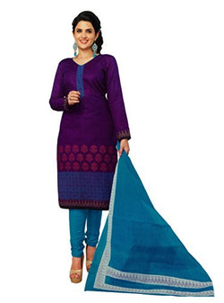 Angelfab Women's Cotton Dress Material (PRE420_Multi-Coloured)