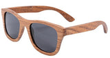 Polished Wood Sunglasses Wooden Wayfarers Polarized Flash Mirror Lens with Case- Z6016(pear,grey)