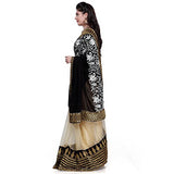 Janasya Women's Georgette Saree ( Jne0624_Black_Freesize )