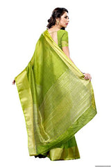 Mimosa Women'STassar Silk Saree Color: Olive(3219-2085-OLV)