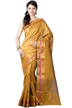 Chandrakala Women's Faux Banarasi Silk Saree (9178_Gold)