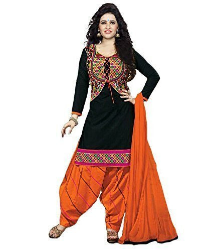Sky Global Women's Printed Unstitched Regular Wear Dress Material (SKY_547_Black)