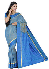RRs kanchipuram Art silk Powerloom Saree (PMB001-BLEUISH RUST)