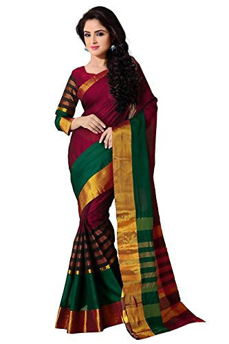 Trendz Women Cotton Silk Saree(TZ_VV_Multi)