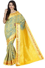 RRs Women's kanchipuram Art silk Saree handloom saree ( MPRP001 ANANDA GOLD )