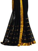 Trendz Women's Cotton Silk Saree (TZ_Rockon_Black_Free Size)