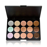 Imported 15-Colors Concealer Palette + 10Pcs Eyebrow Power Makeup Brush Set White