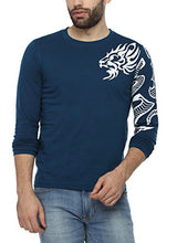 PepperClub Men's Cotton Round Neck Full Sleeve Printed Tshirt - Dragon