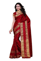 Mimosa Women's Artificial Silk Saree kanchipuram Uppada style, color :Maroon(3276-2092-SD-MRN)