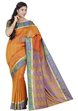 Kanchipuram Silk Saree Handloom Pattu Saree (PMB001-ORANGE GOLD)