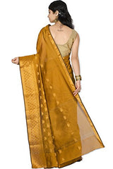 Chandrakala Women's Banarasi Cotton Silk Saree(Gold)