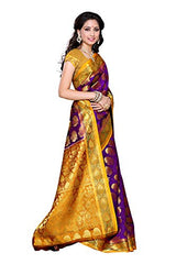 Mimosa Women's Traditional Art Silk Saree Kanjivaram Style With Blouse Color:Mejantha(3310-150-MEJ-MSTD )
