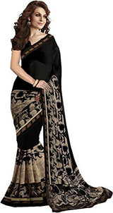 Trendz Women's Cotton Silk Saree (TZ_Black_Beauty__Black_Free Size)