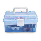 Imported Nail Art 2 Layer Empty Makeup Brush Container Tool Storage Box Random Color