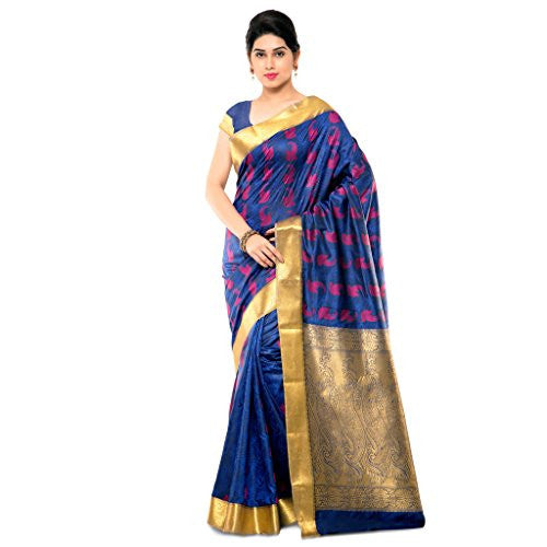 VARKALA RESHAM SILK Royal Blue Colour