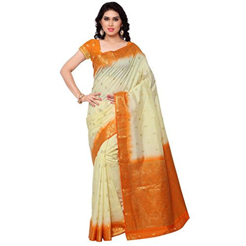 Varkala Silk Sarees Women's Art Silk Kanchipuram Saree (ND1006OR_Orange)