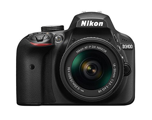 Nikon D3400 24.2 MP Digital SLR Camera (Black) with AF-P DX NIKKOR 18-55mm f/3.5-5.6G VR Lens Kit with 8 GB Card and Camera Bag