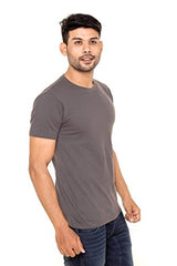 Fleximaa Men's Cotton Round Neck T-Shirt Grey Milange, Black, Shade Green &amp; S... (r-gy-b-sg-sgy-xl)