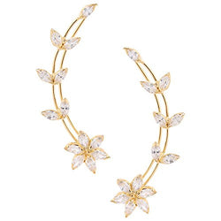 Archi Collection Golden Plated CZ Earcuffs For Women, EREC0006